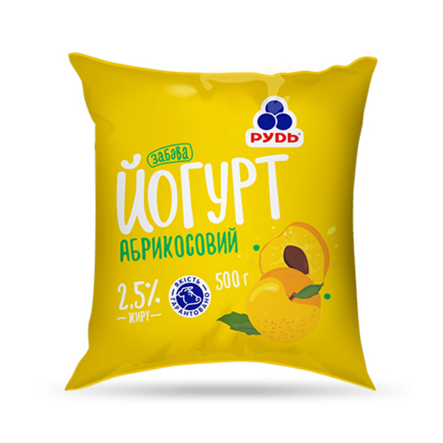 Йогурт питний РУДЬ абрикос, 2,5%, 500 г